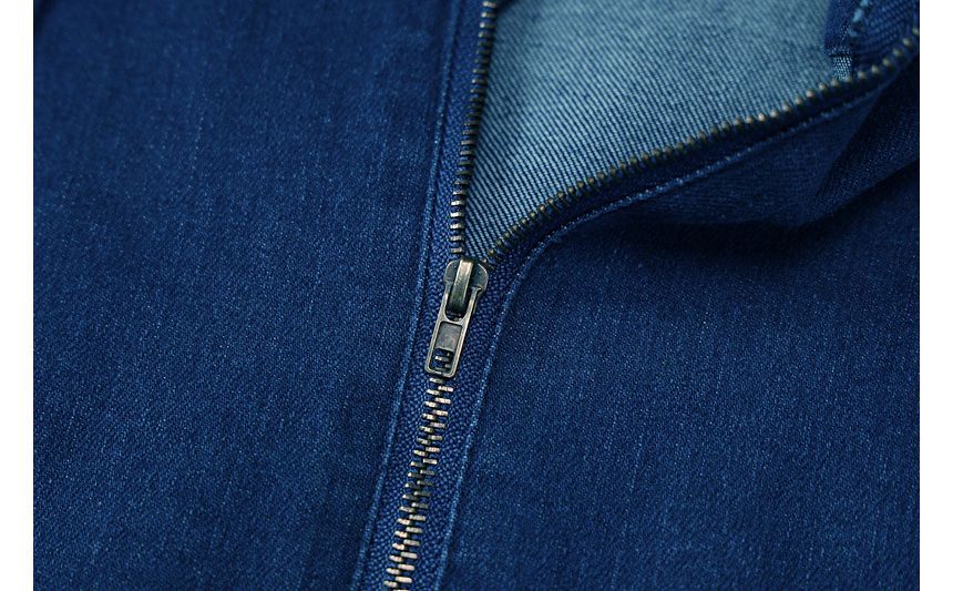 MOONGATE - Denim jumpsuit met halternek