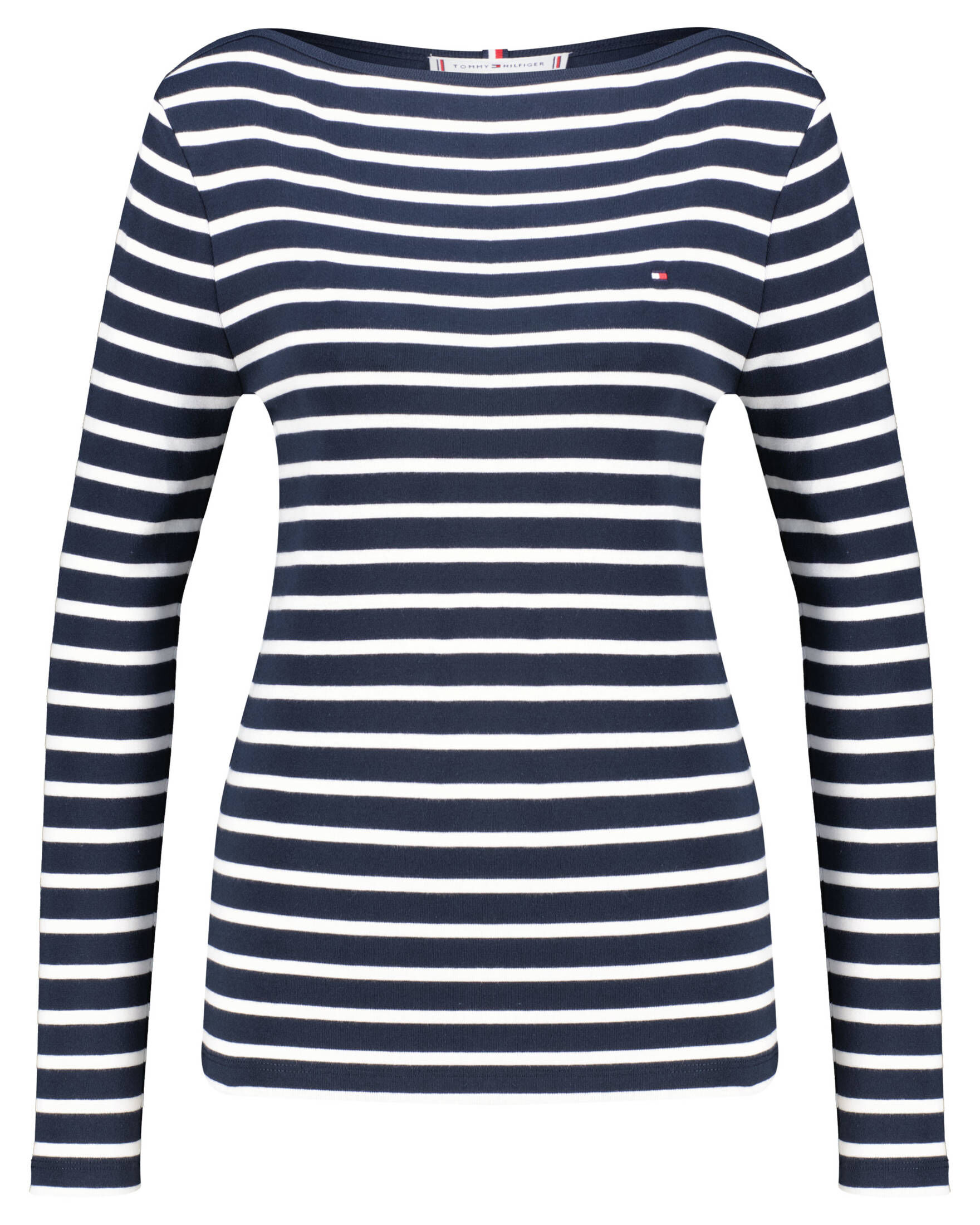 Tommy Hilfiger| Damen Langarmshirt SLIM CODY RIB SLASH-NK LS