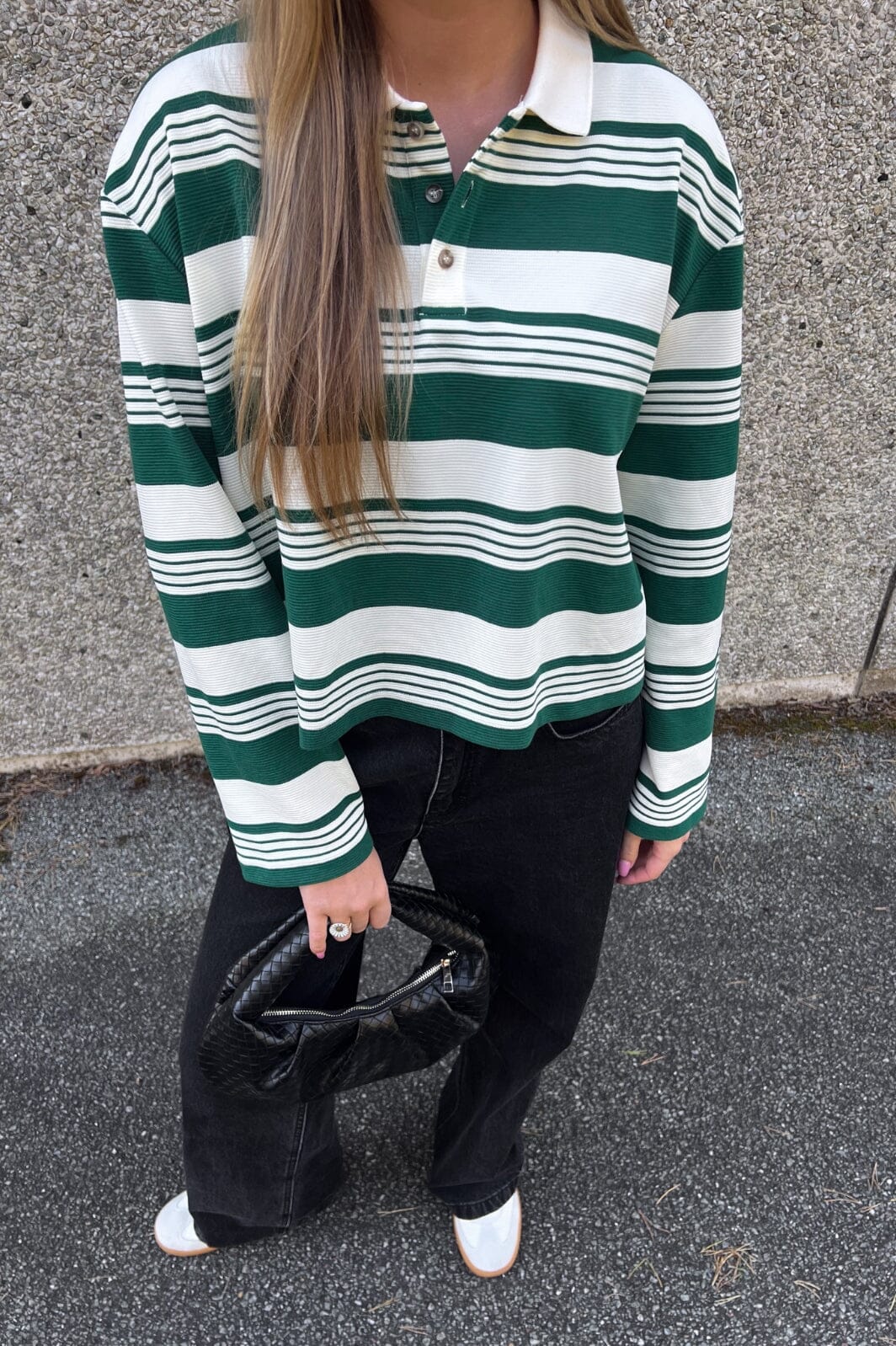 Noella Lynlee Polo 13520001 1340 green offwhite stripe