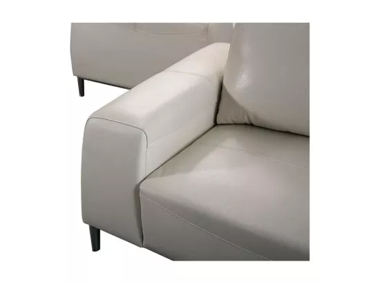 Fauteuil cuir avec dossier avance-recul LOOLAK Beige