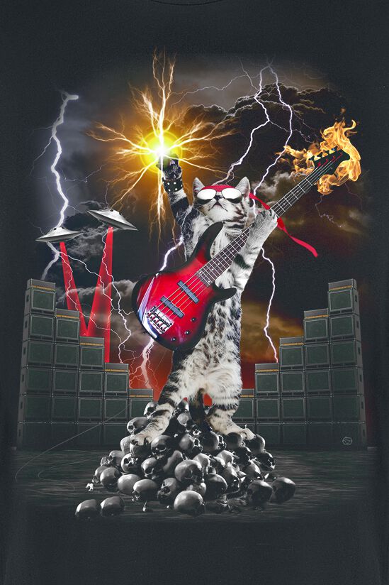 Heavy Metal Cat | Goodie Two Sleeves T-Shirt Manches courtes