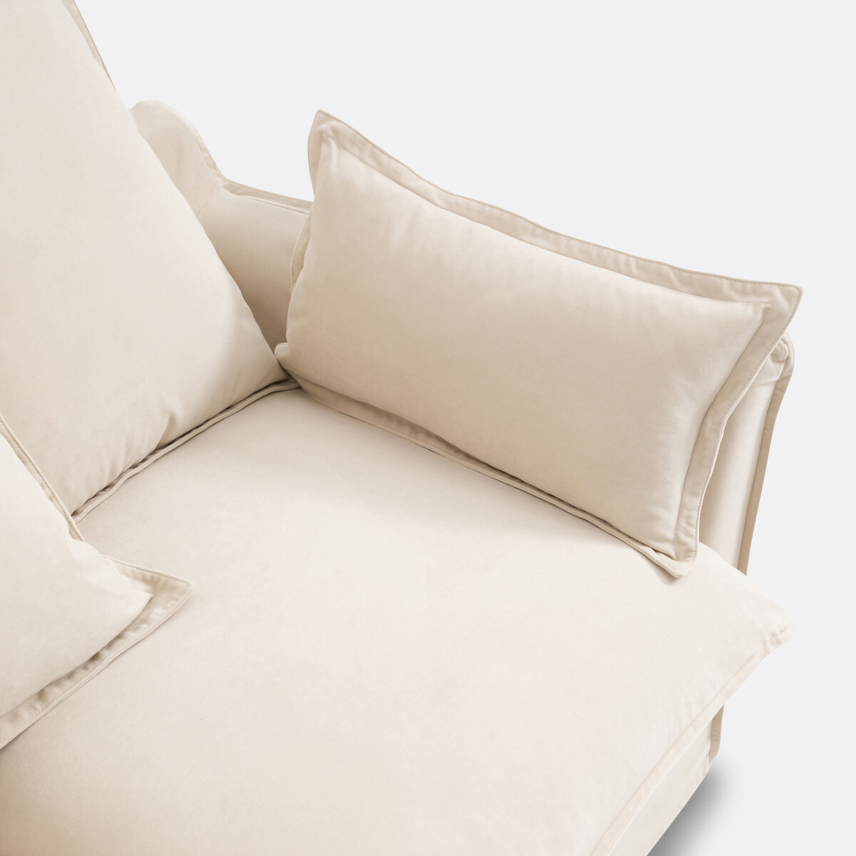 LA REDOUTE INTERIORS<br>Sofá-cama H14 cm, veludo, Odna