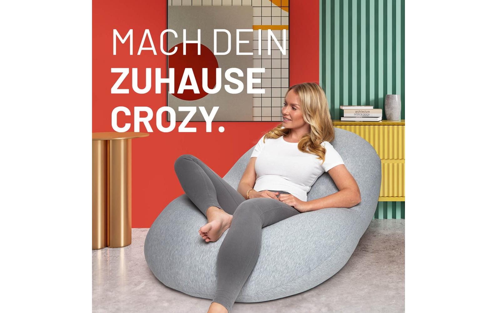 Sitzsack Flexi Comfort 380 L, Hellgrau<br>2-in-1 Sitzsack