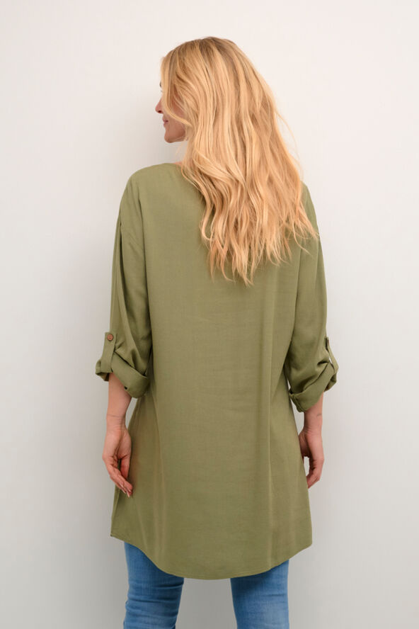 Cream CRVenta Tunic Oil green
