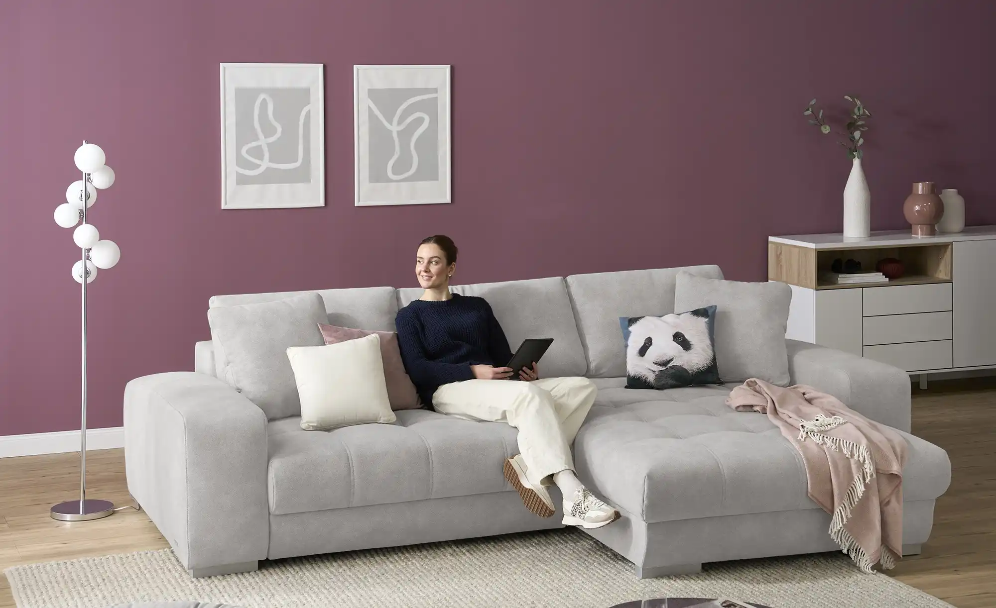 bobb Ecksofa  mit pflegeleichtem Bezugsstoff  Caro II