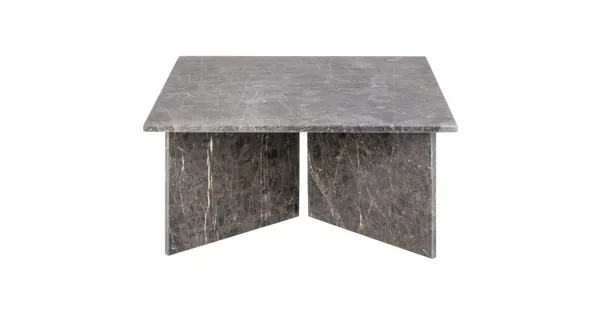 Salontisch Vega quadratisch Marmor braun 90 x 42 x 90 cm