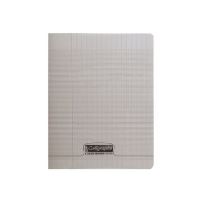 Calligraphe 8000 - Cahier polypro 17 x 22 cm - 96 pages - grands carreaux (Seyes) - gris
