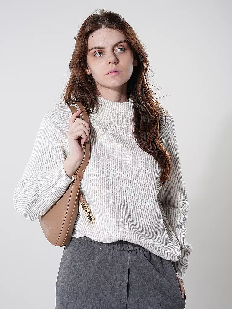 FURLA Ledertasche - Schultertasche GOCCIA Small beige