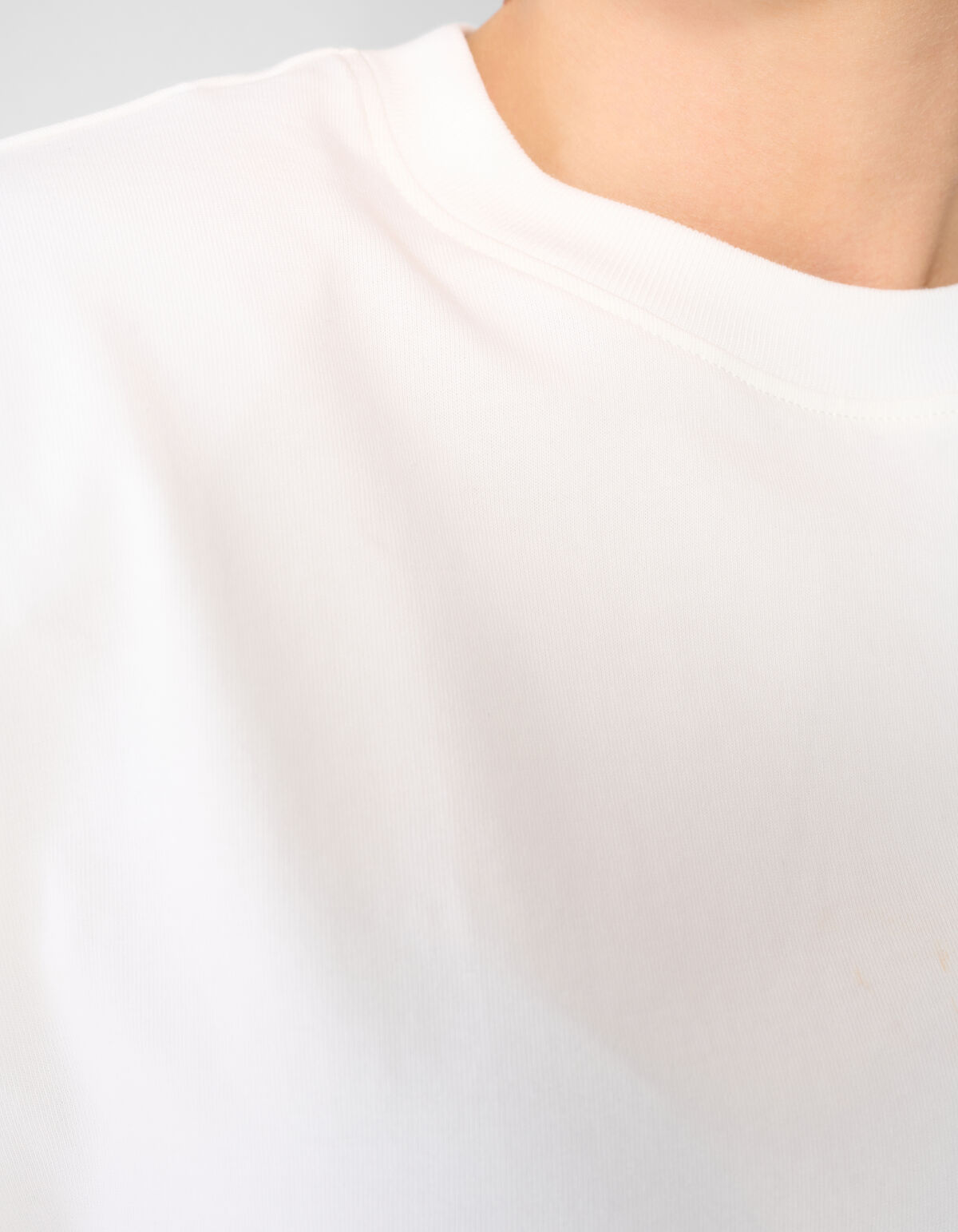 Big Shoulder T-shirt Wit
