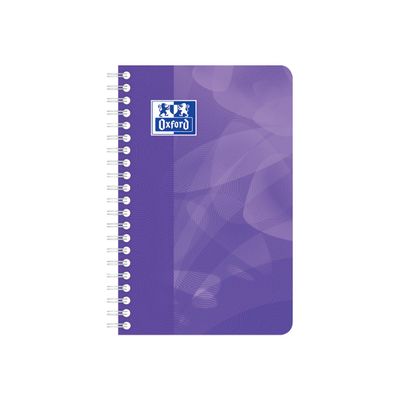 Oxford - Carnet polypro à spirale 11 x 17 cm - 180 pages - petits carreaux (5x5 mm) - disponible dans différentes couleurs