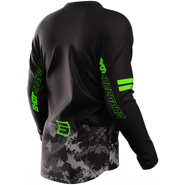 Shot - Maillot Devo Army Camouflage Noir / Vert
