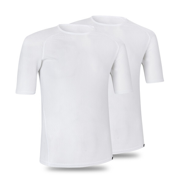 GripGrab Ultralight Mesh Ondershirt Korte Mouwen Wit 2-pack