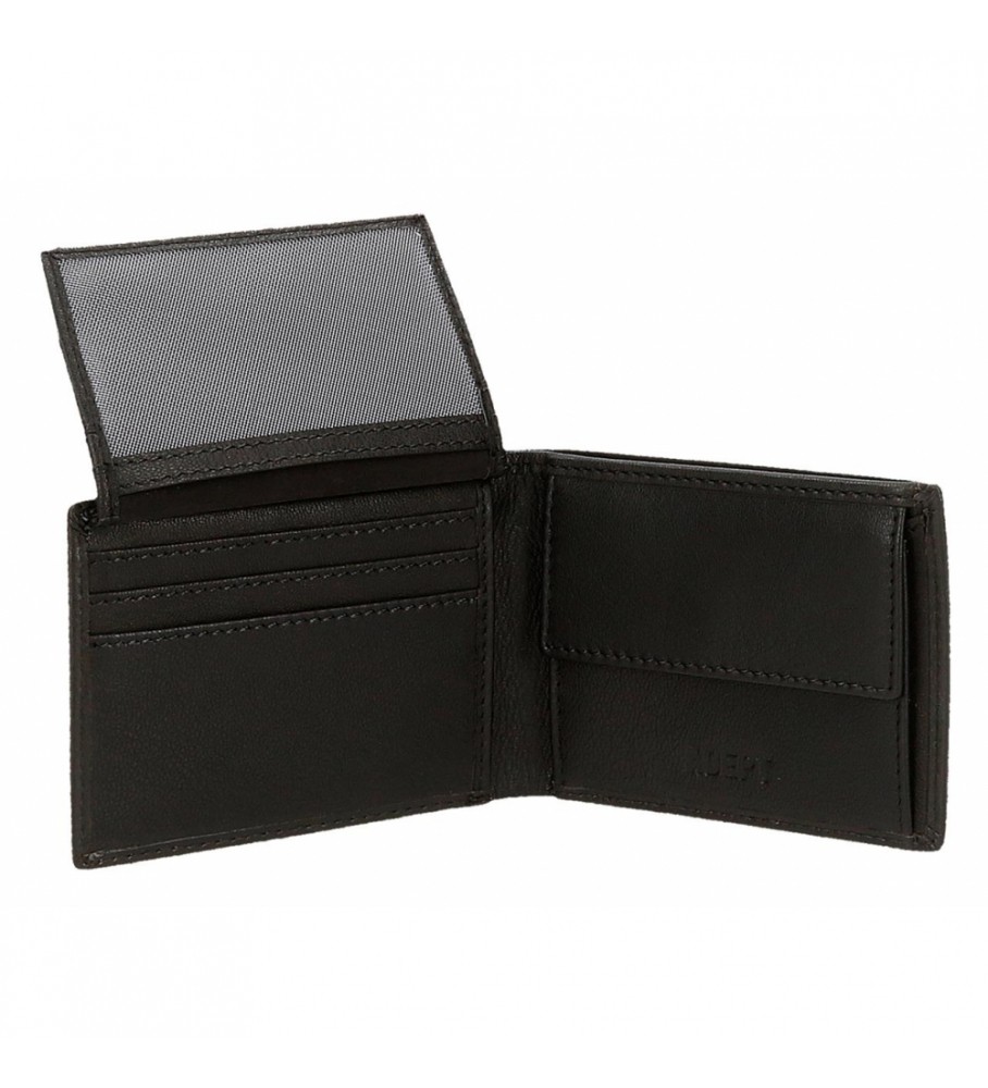 Carteira Joumma Bags Adept Alan Preta - 11x8x1cm -