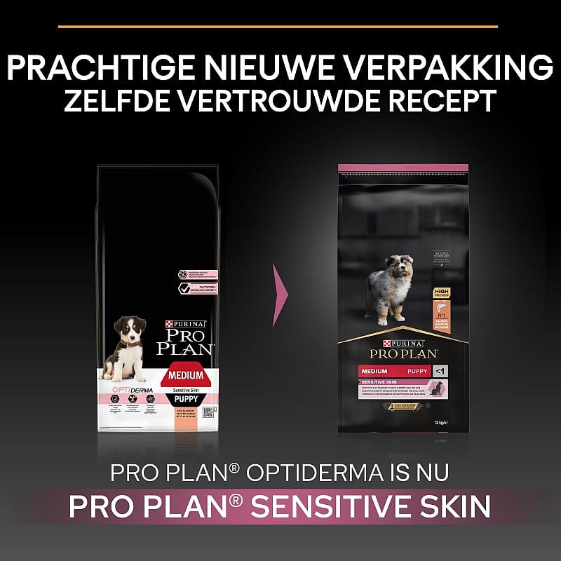 Purina Pro Plan Medium Puppy Sensitive Skin Hondenvoer Zalm 12 kg | 12817