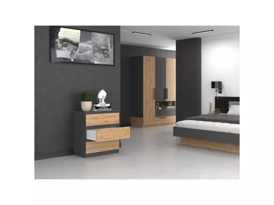 Malwa M3 Commode ARTISAN en ANTRACITE
