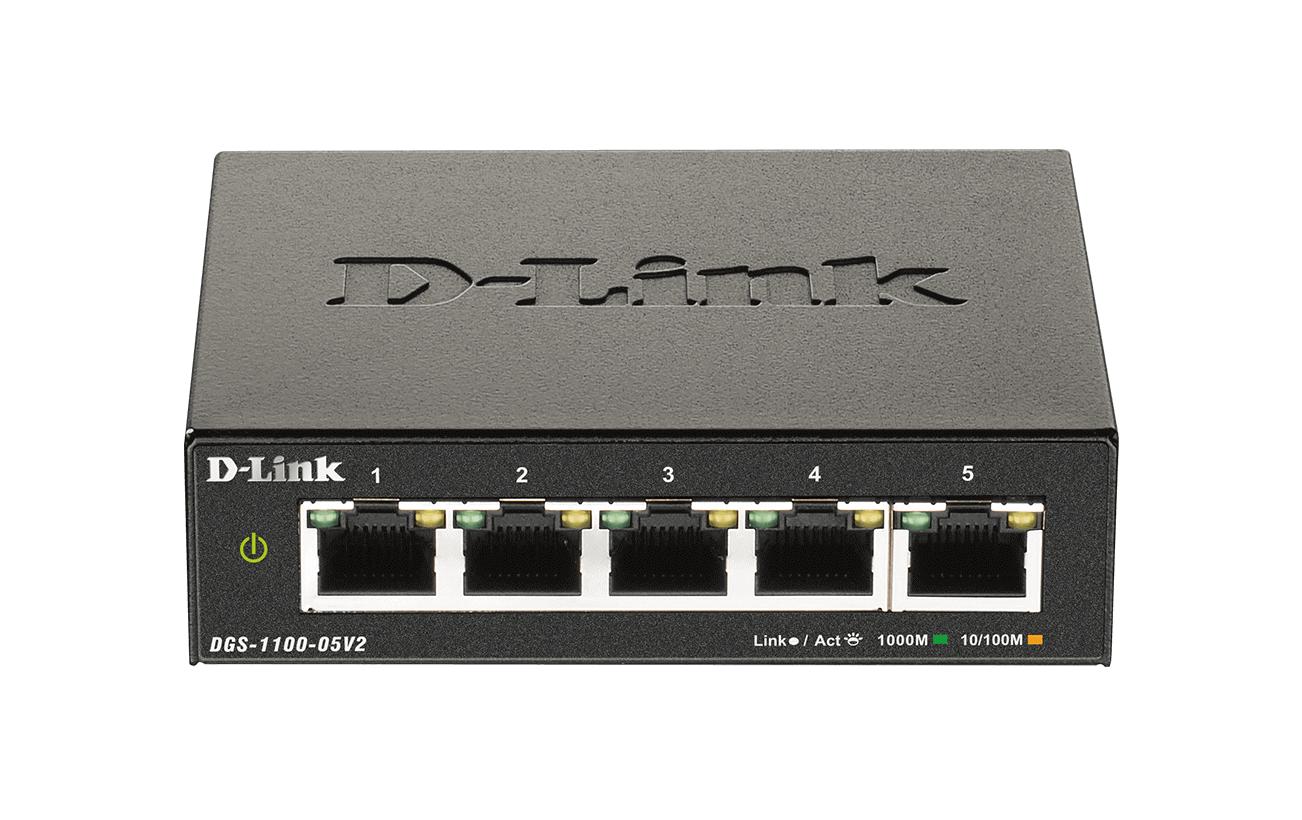 Switch DGS-1100-05V2 5 PortGigabit Smart Managed SwitchesDGS‑1100 Serie