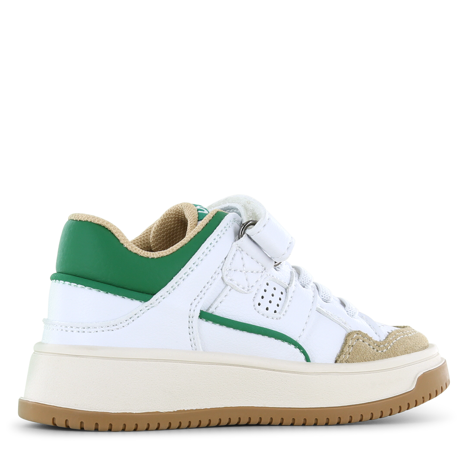 Shoesme witte sneaker met groene details Leer, Microleer | Jongens schoenen