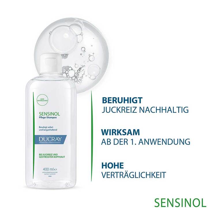 Ducray Sensinol Pflege-Shampoo bei Juckreiz, 400 ml