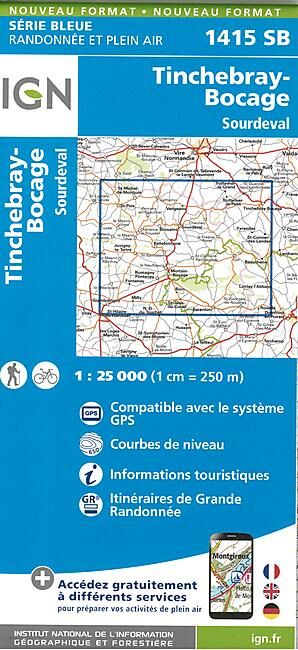 IGN - 1415 SB TINCHEBRAY BOCAGE 1 25 000
