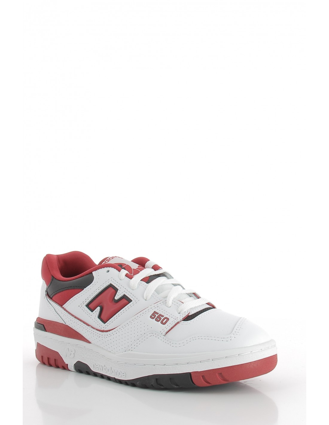 new balance Sneakers homme 550 cuir blanc/rouge