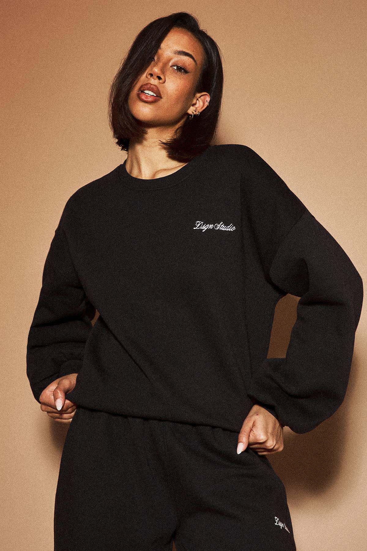 Sweat-shirt Col Rond Ample Dsgn Studio