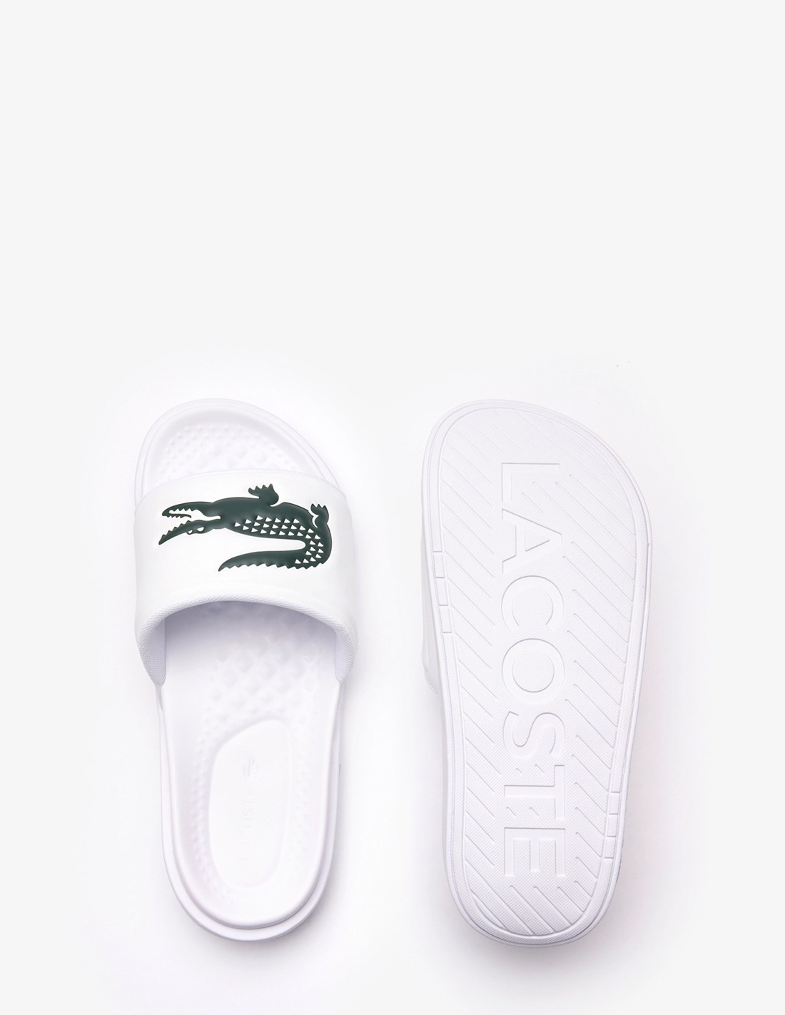 lacoste Claquettes homme serve slide dual blanc