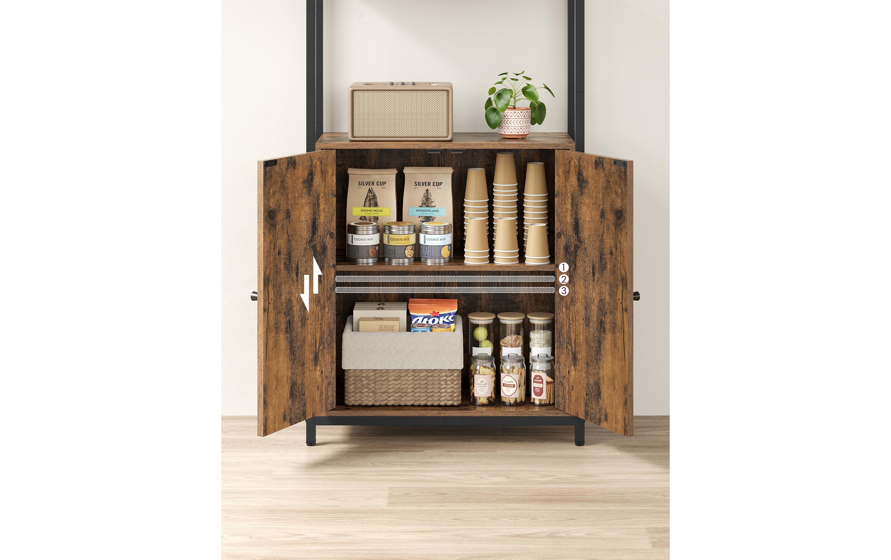 Regal mit 4 Ablagen 60 cm x 159.5 cm, Braun/SchwarzBücherregal