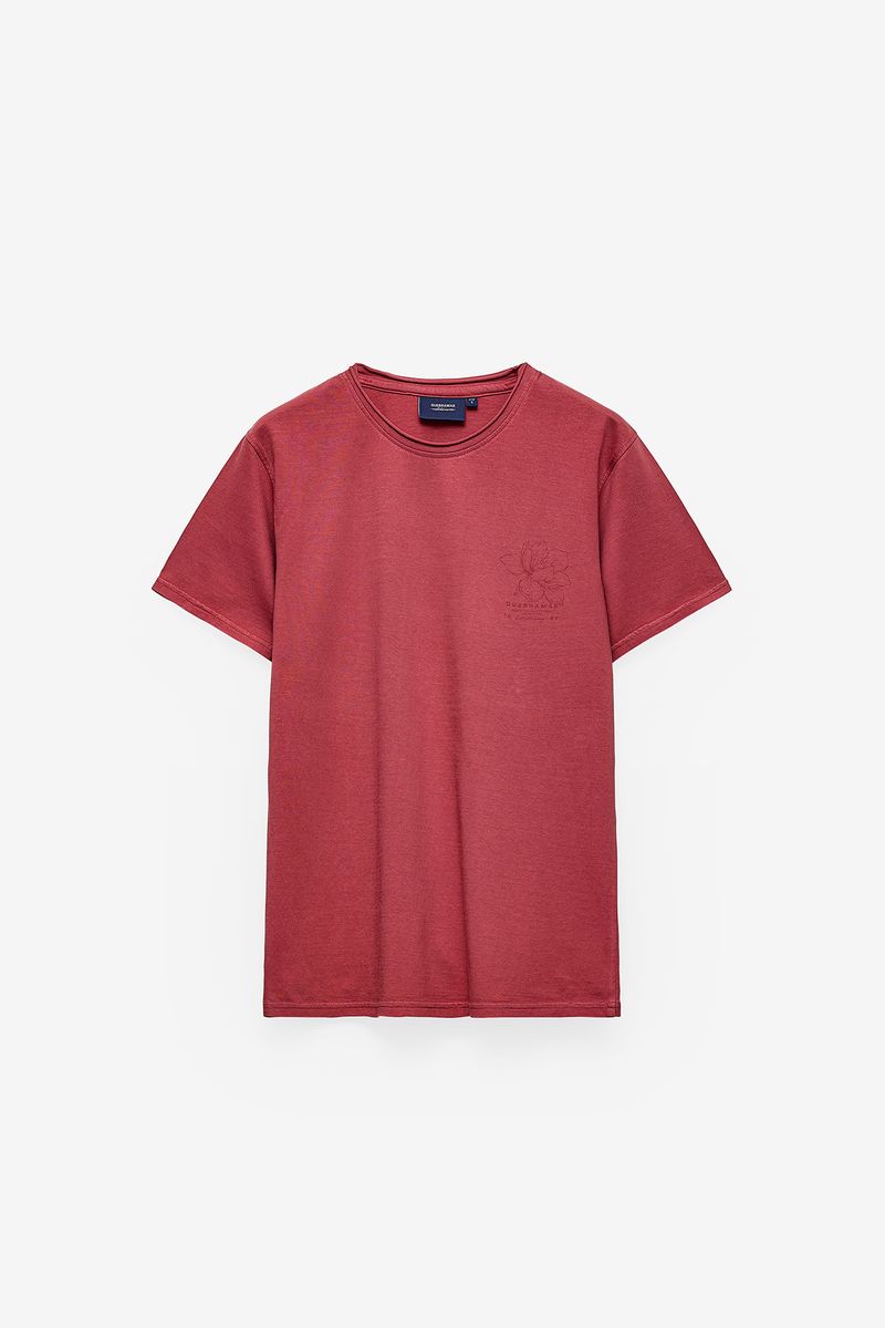T-SHIRT EFEITO LAVADO COM PRINT