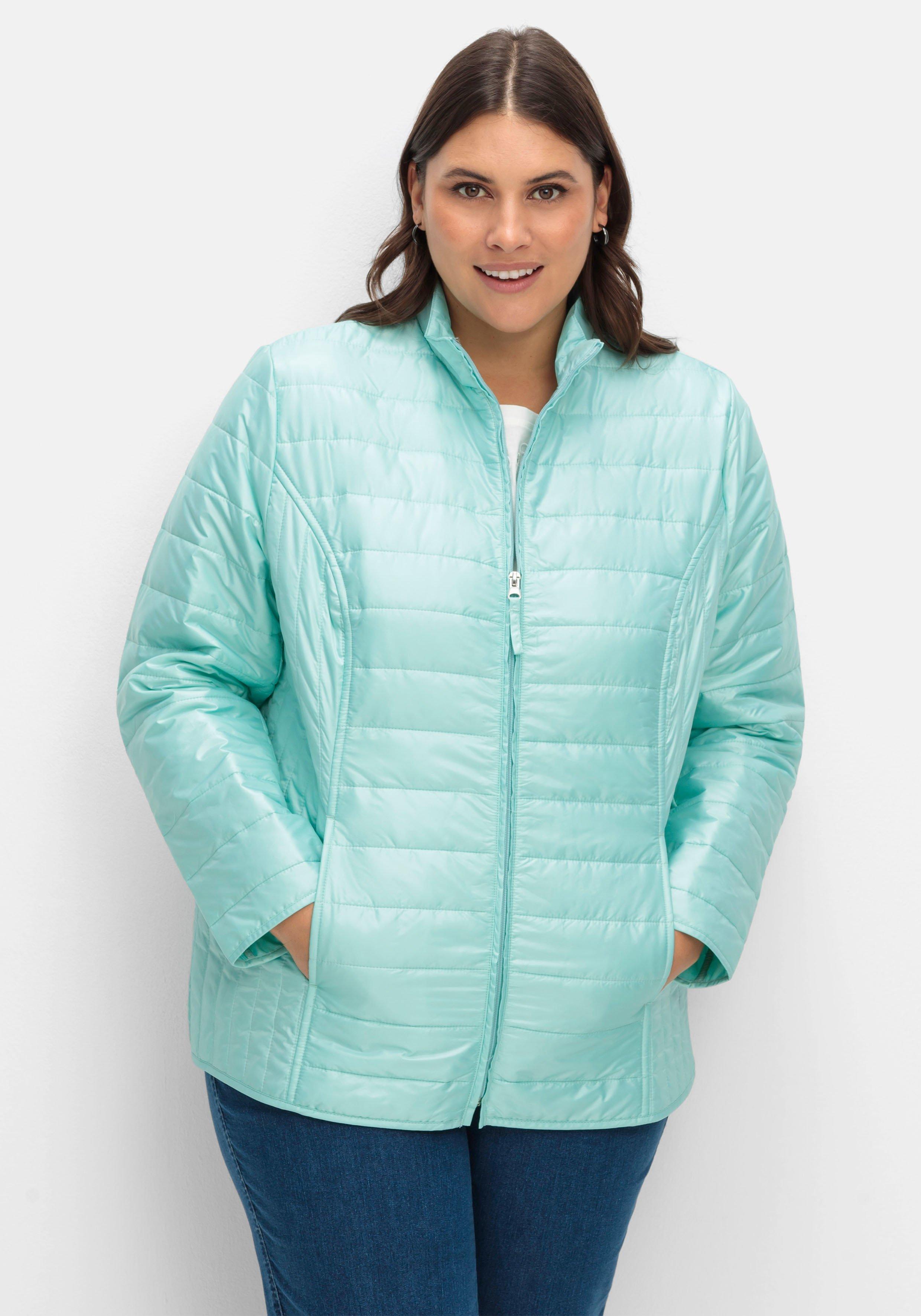 Leicht wattierte Steppjacke mit Stehkragen
