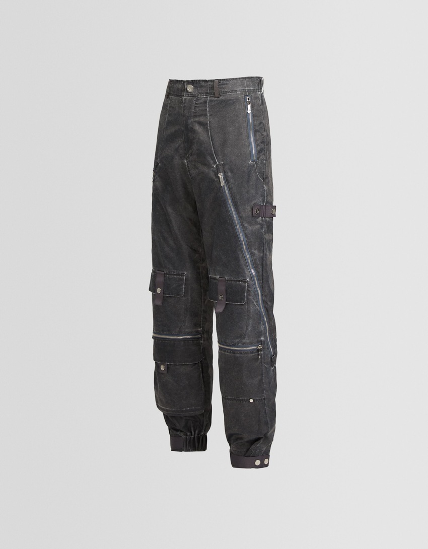 Calças de moletom Generation Bershka com zíperes