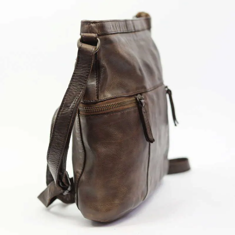 BEAR DESIGN Umhängetasche Braun Leder