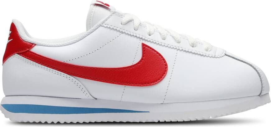 Nike Cortez Sneakers Dames Wit Mesh Synthetisch