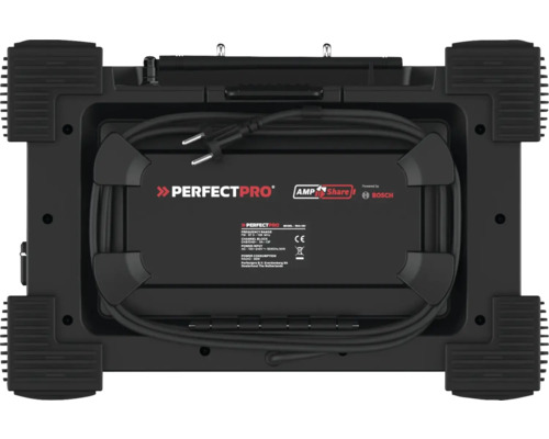 PerfecPro ROCKHART bouwplaatsradio met DAB+ en FM, Bluetooth, AUX-ingang en USB-ingang, RH4-18V compatibel met BOSCH PROFESSIONAL 18V AMPShare accuplatform