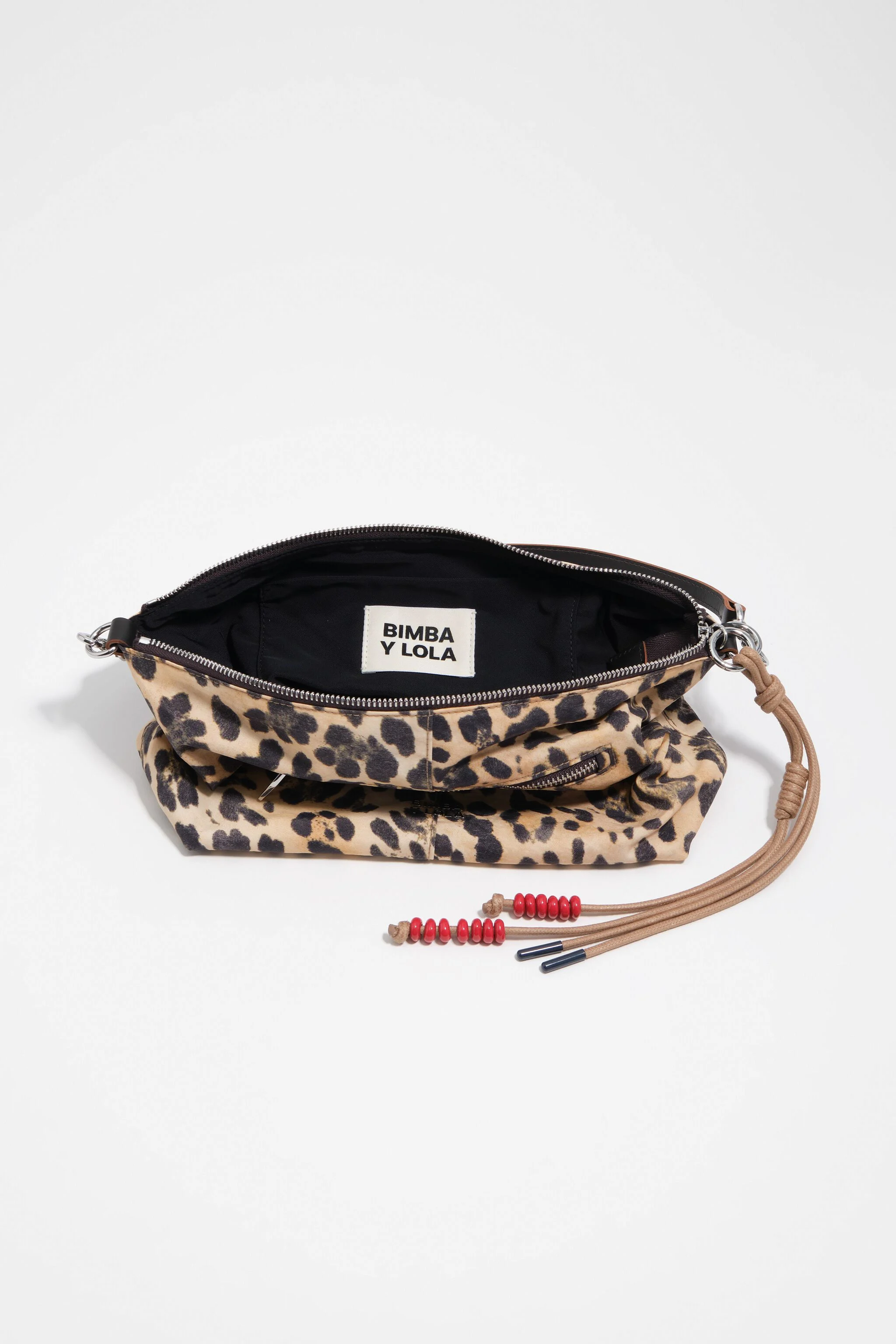 Bolsa Trapecio com estampa de leopardo natural