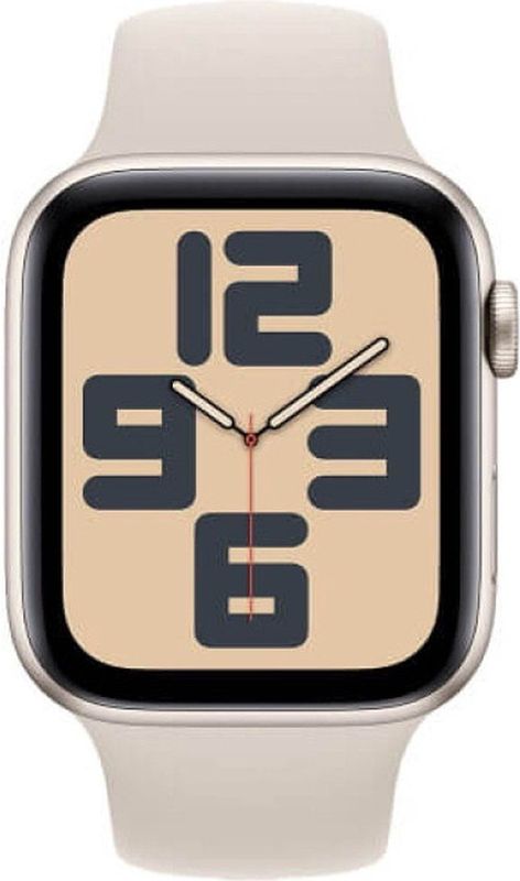 Apple Watch SE 2024 40mm Starlight Aluminium Case with Starlight Sport Band - S/M