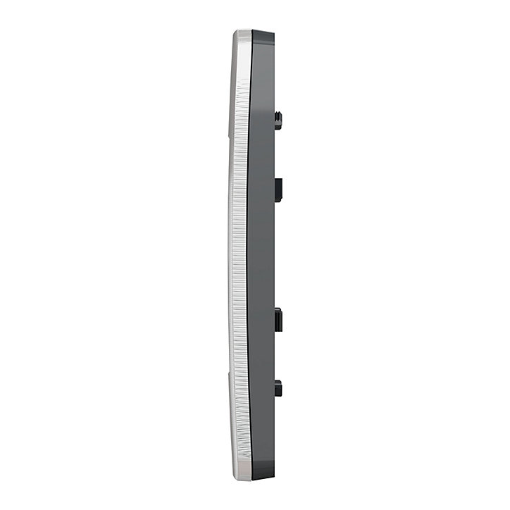 Plaque de finition simple Schneider Electric Unica Déco aluminium liseré anthracite
