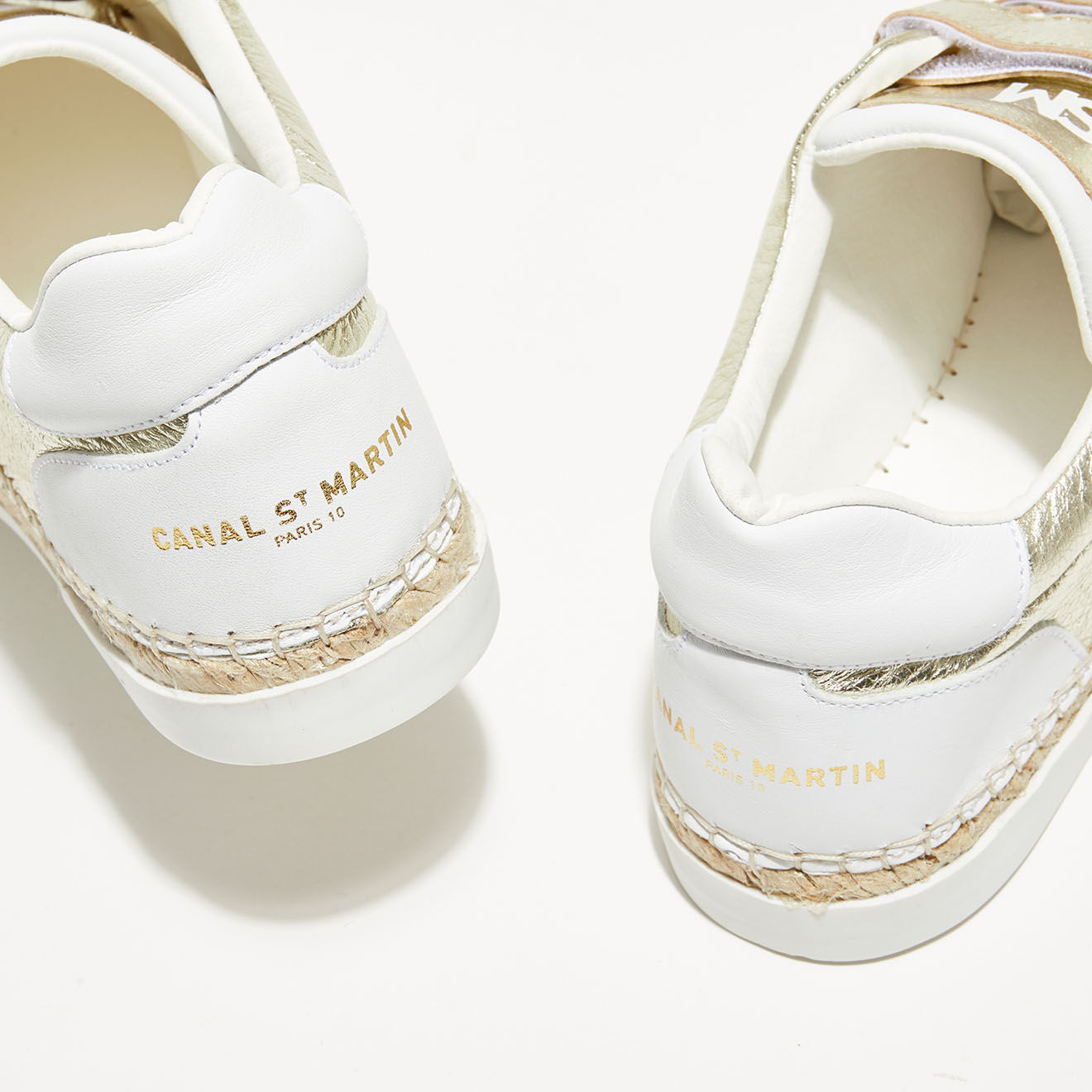 Canal Saint Martin Sneakers en Cuir Wonder dorées