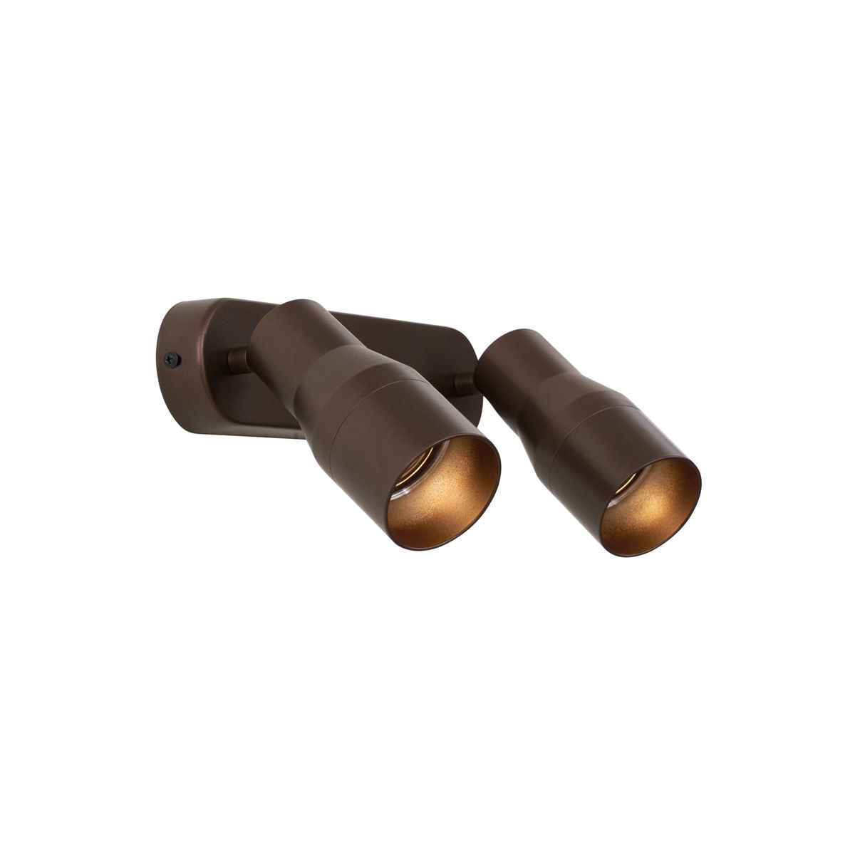 Afgeronde plafondspot donker brons GU10 50mm 2-lichts - Stanley