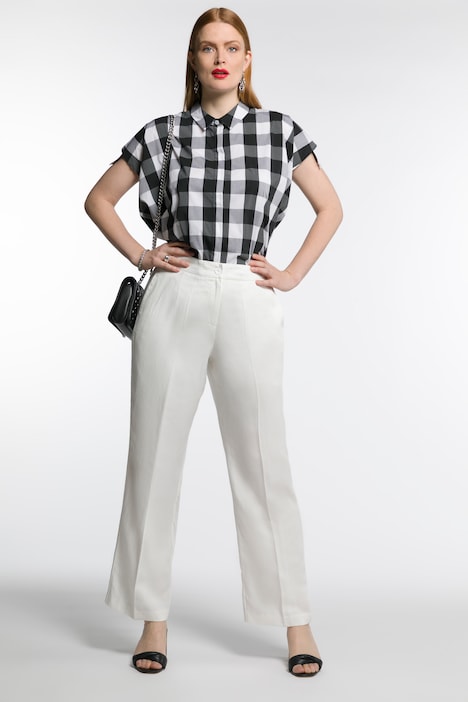 Marlenehose Mary, gerades Bein ,  teilelastischem Bund