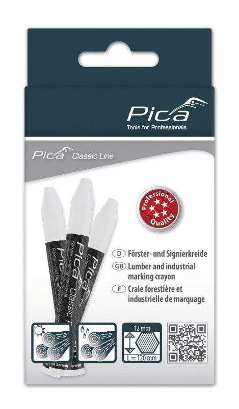Pica 12st 590/52 Markeerkrijt PRO 12x120mm wit
