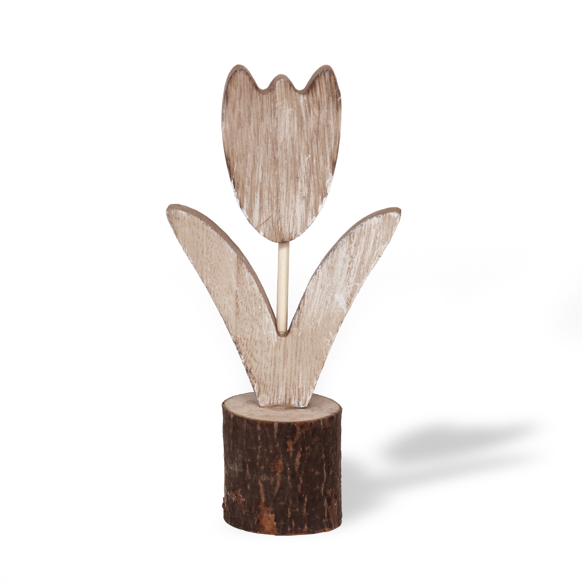 Figur 'Tulpe' aus Holz, H 18 cm, B 8,5 cm, L 4 cm von fischer's lagerhaus