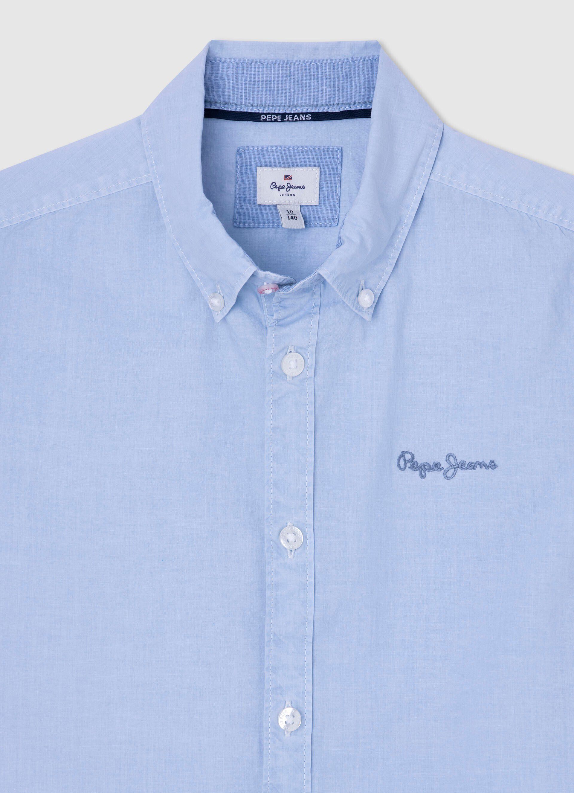 CAMISA MISTERTON DE MANGA CURTA - azul claro