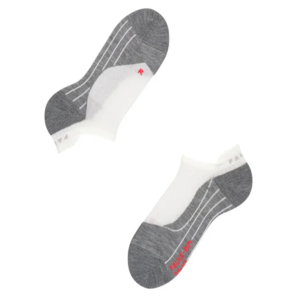 Falke RU4 Endurance Invisible Hardloopsokken Wit/Grijs Dames