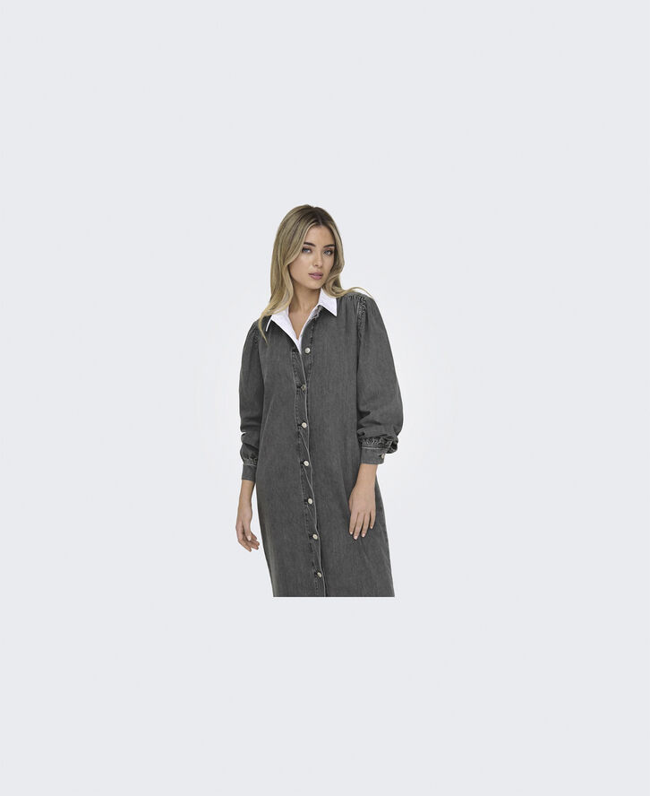ONLY ONLBEATE L/S MIDI DRESS DNM Medium grey denim
