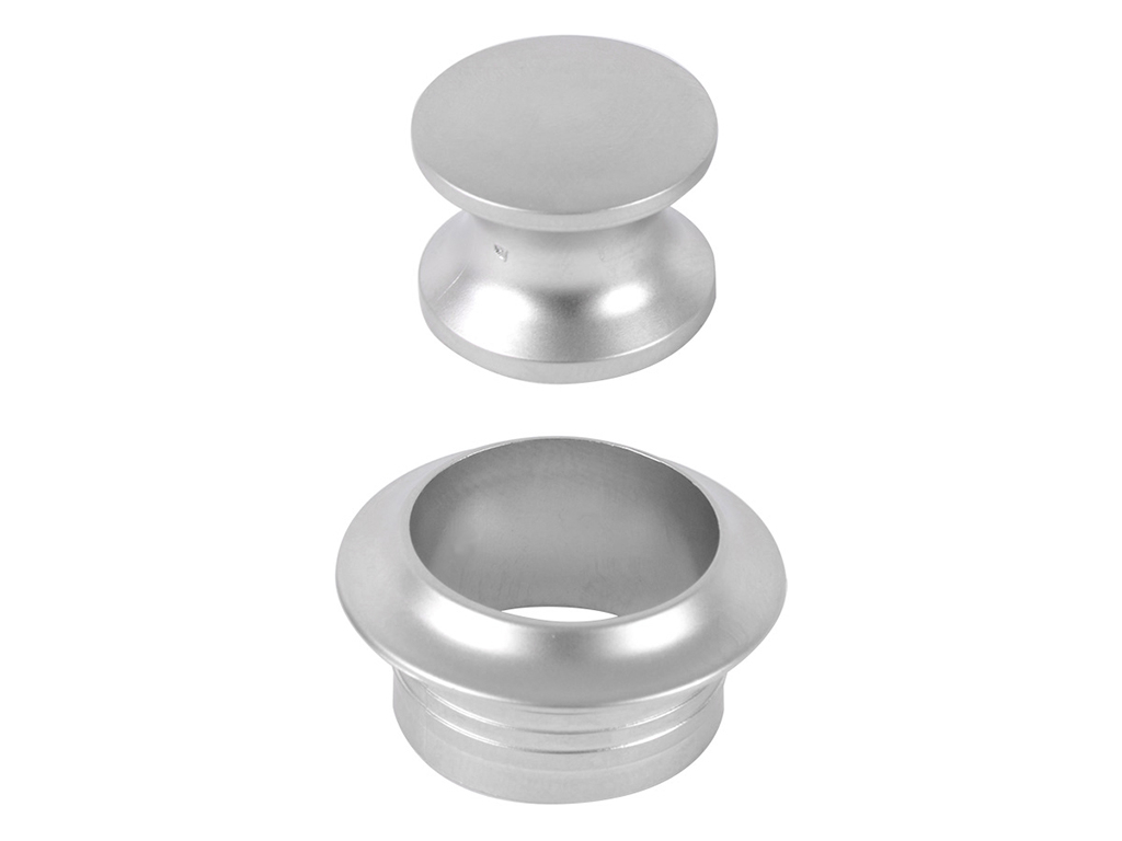 Obelink push-lock knop - silver