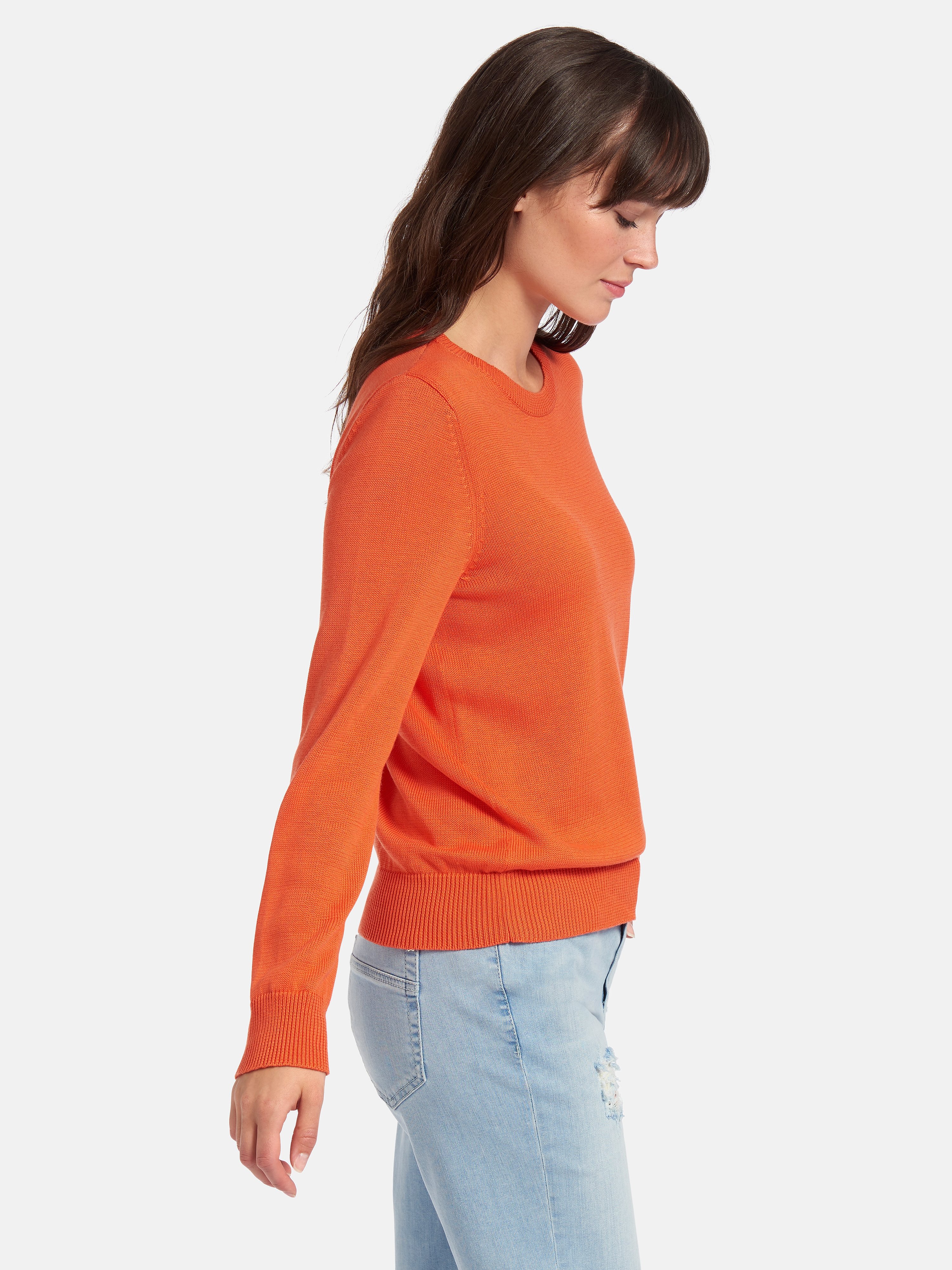 Rundhals-Pullover aus 100% SUPIMA®-­Baumwolle