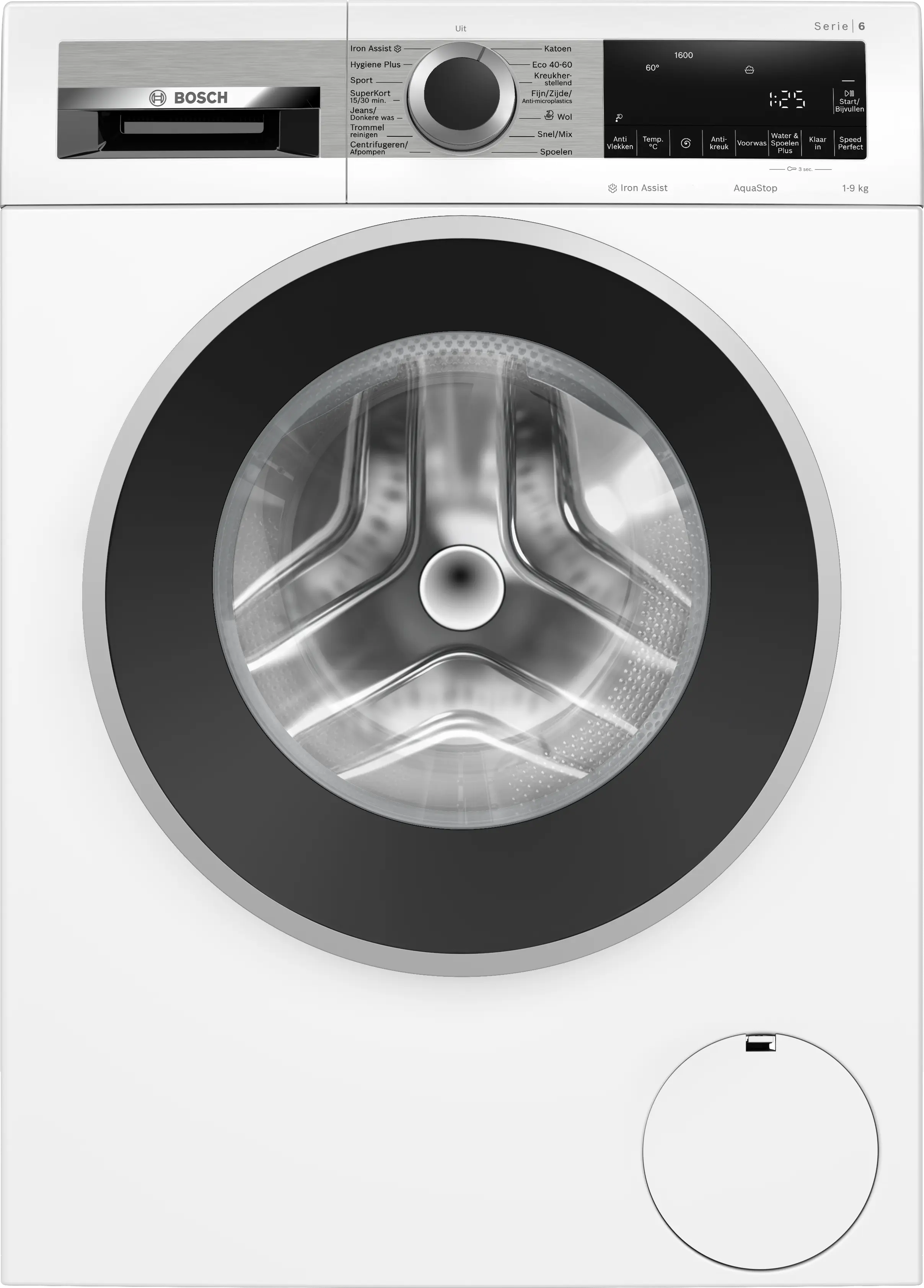 Serie 6 Wasmachine, voorlader 9 kg max. 1600 rpm