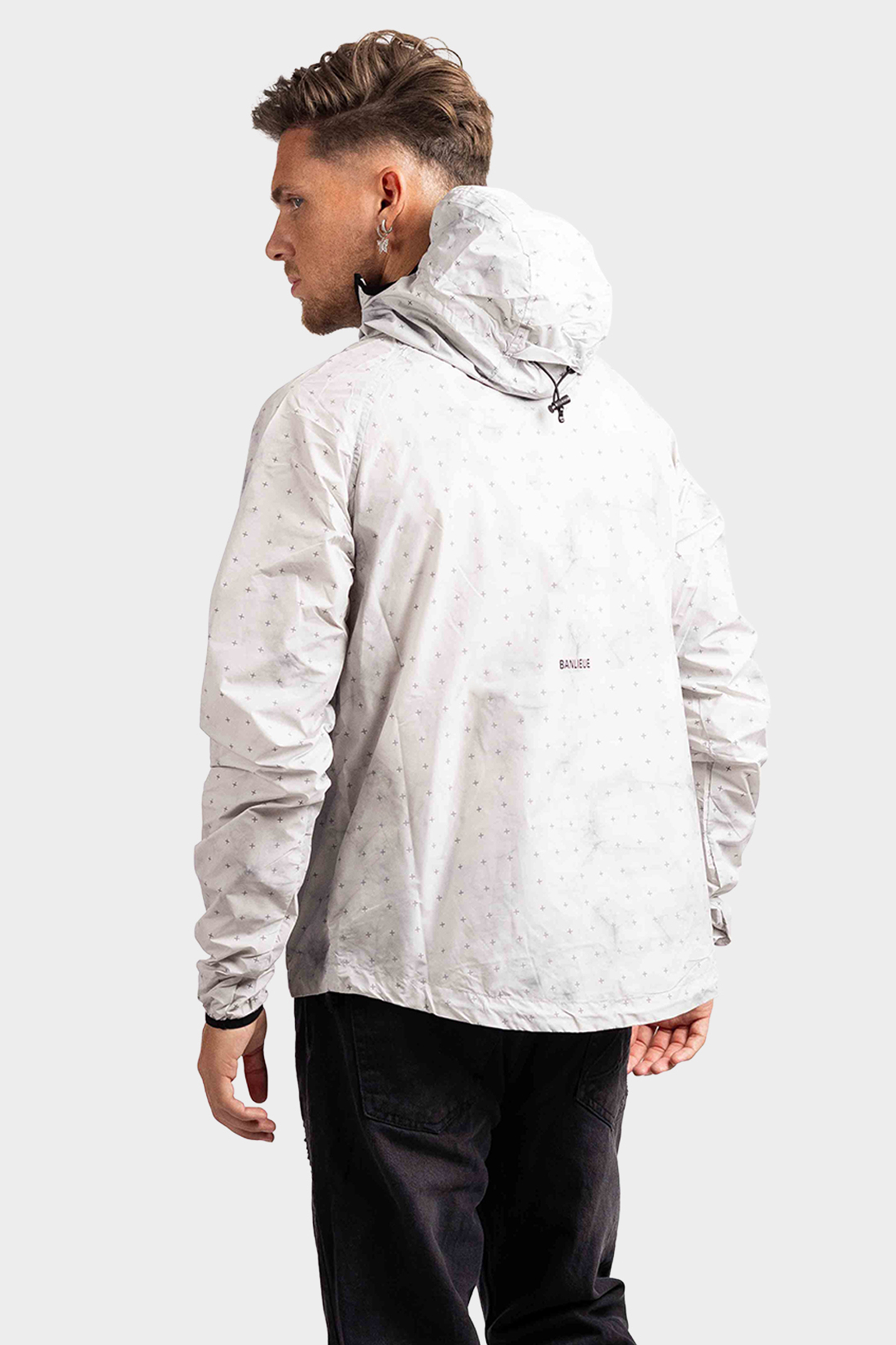 Banlieue B  Hooded Anorak Grijs