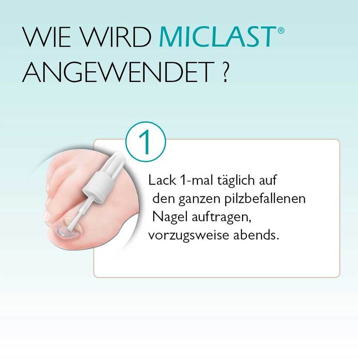 Miclast 80 mg / g wirkstoffhaltiger Nagellack, 2X3 ml