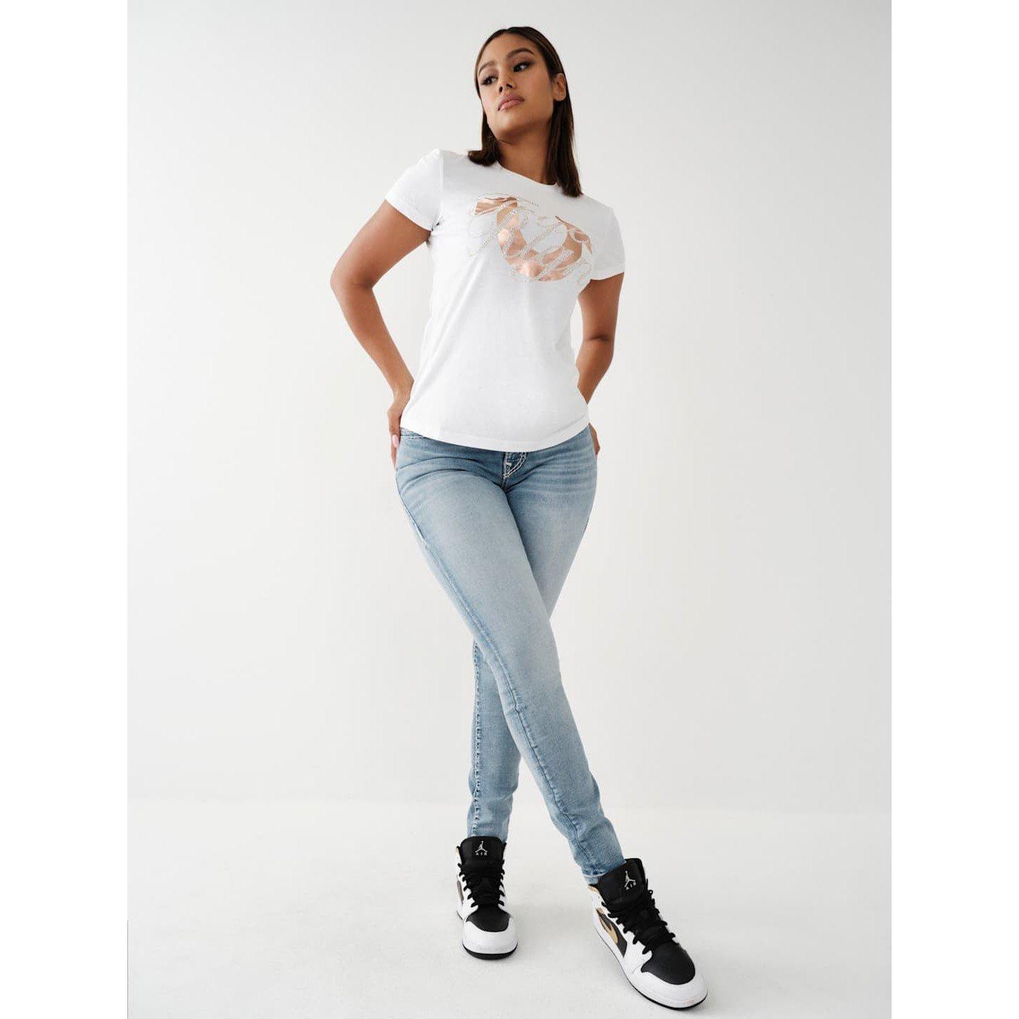 True Religion TR Super T Halle Super Skinny Fit Mid Rise Jeans Womens